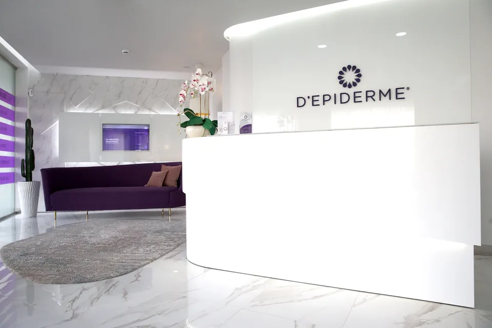 Receção da clínica Depiderme em Leiria